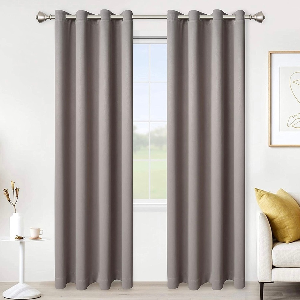 Lordtex Blackout Curtain Panel 52x84 Beige Grommet Light Blocking‎